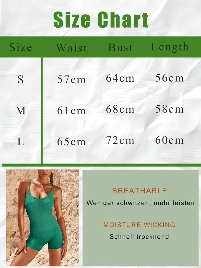 Yoga Jumpsuit Seamless High Waisted Women'S Sports Wear Fitness Running Pants Sports Set
